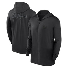 St. Louis Cardinals Nike Authentic Collection Travel Performance Lightweight Full-Zip Hoodie - Black - Nike Online