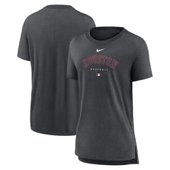 Houston Astros Nike Women's Authentic Collection Early Work Tri-Blend T-Shirt - Heather Charcoal - Nike on Sale