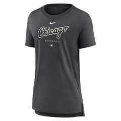 Chicago White Sox Nike Women's Authentic Collection Early Work Tri-Blend T-Shirt - Heather Charcoal - Nike Sale