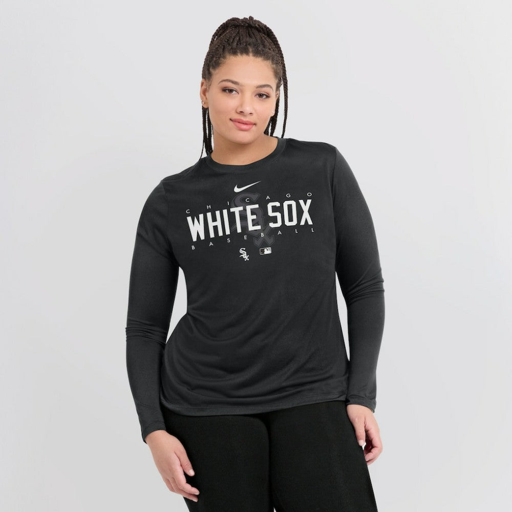 Chicago White Sox Nike Women's Authentic Collection Legend Performance Long Sleeve T-Shirt - Black - Nike Sale