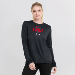Minnesota Twins Nike Women's Authentic Collection Legend Performance Long Sleeve T-Shirt - - Nike Discount