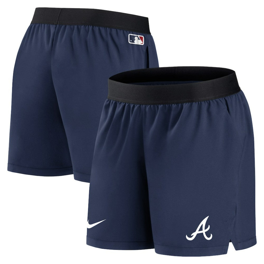Atlanta Braves Nike Women's Authentic Collection Team Performance Shorts - Navy - Nike on Sale