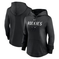 Colorado Rockies Nike Women's Authentic Collection Pregame Performance Pullover Hoodie - Black - Nike Discount