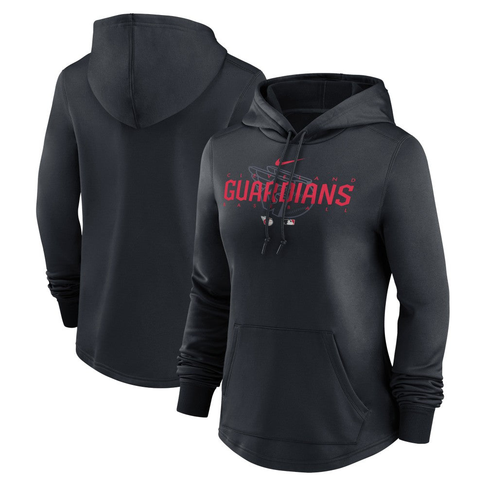 Cleveland Guardians Nike Women's Authentic Collection Pregame Performance Pullover Hoodie - Navy - Nike on Sale