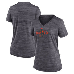 San Francisco Giants Nike Women's Authentic Collection Velocity Practice Performance V-Neck T-Shirt - Black - Nike Sale