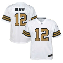 Nike Chris Olave New Orleans Saints Youth Game Jersey White