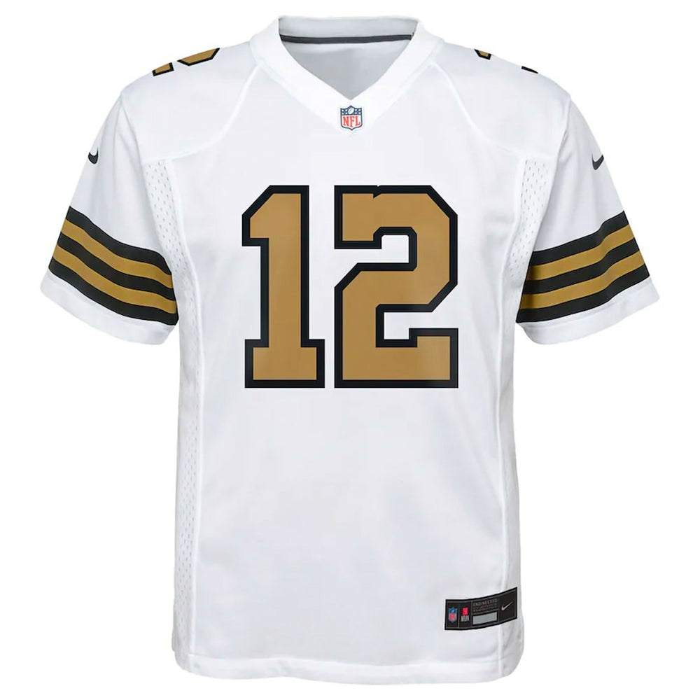 Nike Chris Olave New Orleans Saints Youth Game Jersey White