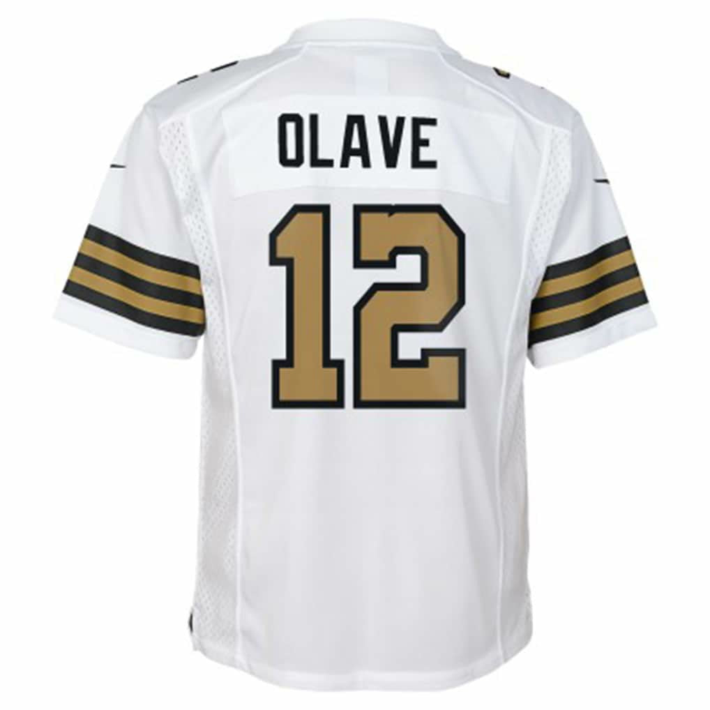 Nike Chris Olave New Orleans Saints Youth Game Jersey White