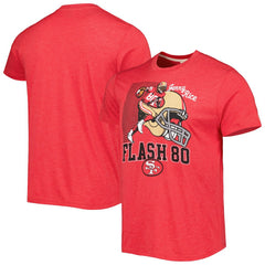 Jerry Rice San Francisco 49ers Homage Unisex Caricature Retired Player Tri-Blend T-Shirt Scarlet
