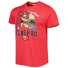 Jerry Rice San Francisco 49ers Homage Unisex Caricature Retired Player Tri-Blend T-Shirt Scarlet
