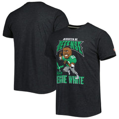 Reggie White Philadelphia Eagles Homage Unisex Unisex Caricature Retired Player Tri-Blend T-Shirt Heather Black