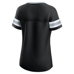 Fanatics Las Vegas Raiders Women's Plus Size Original State Lace-Up T-Shirt Black