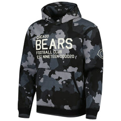 Chicago Bears The Wild Collective Camo Pullover Hoodie Black