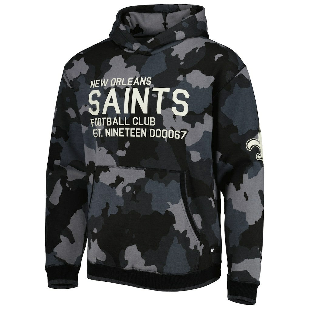 New Orleans Saints The Wild Collective Camo Pullover Hoodie Black