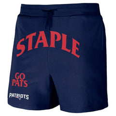 New England Patriots NFL x Staple Throwback Vintage Wash Fleece Shorts Navy