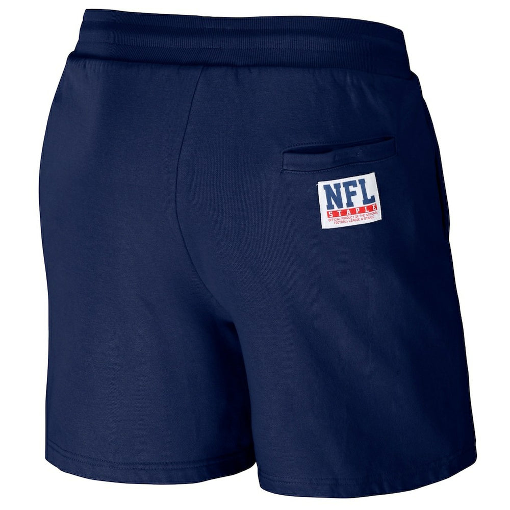 New England Patriots NFL x Staple Throwback Vintage Wash Fleece Shorts Navy
