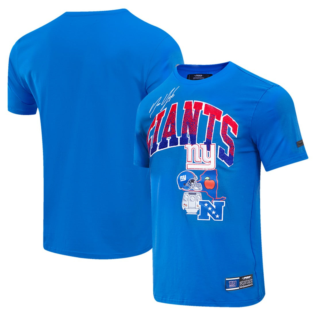 New York Giants Pro Standard Super Bowl XLVI Patch Hometown Collection T-Shirt Royal