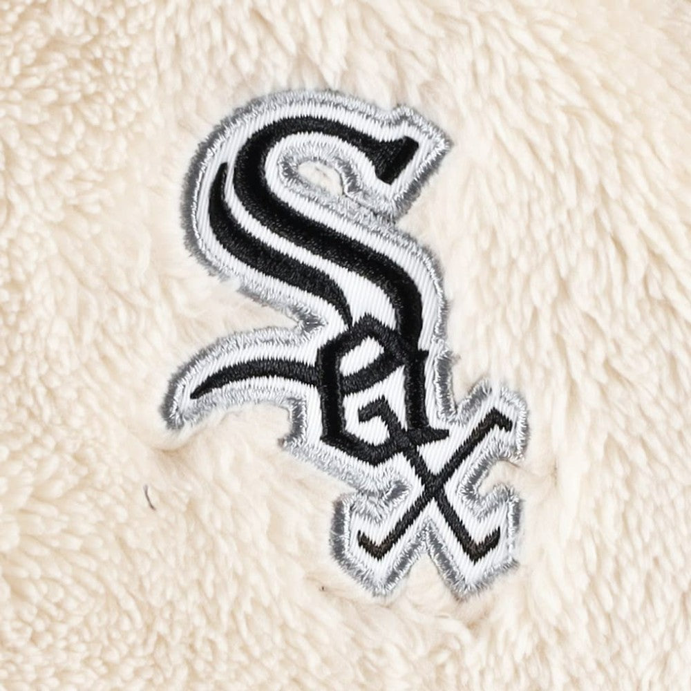 Chicago White Sox G-III 4Her by Carl Banks Women's Shuffle It Raglan Full-Zip Hoodie - Oatmeal/Black - MLB Discount