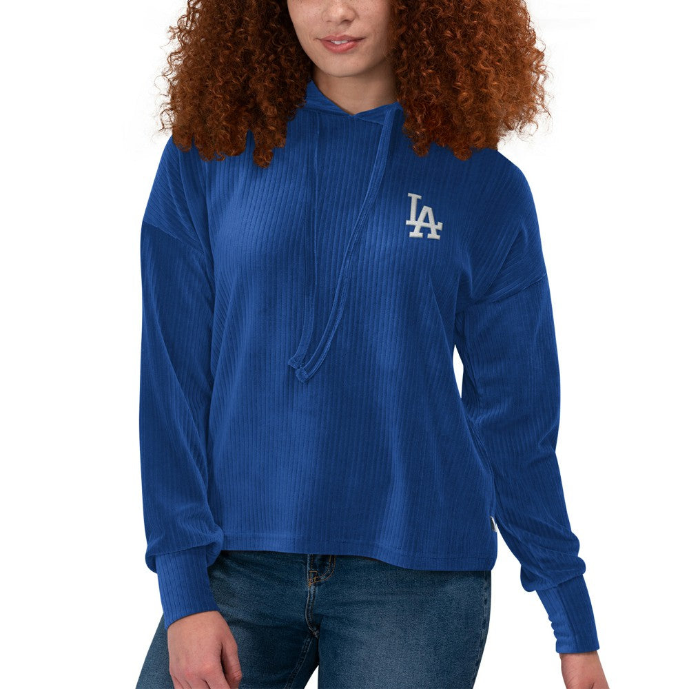 Los Angeles Dodgers Touch Women's End Line Pullover Hoodie - Royal - MLB Sale
