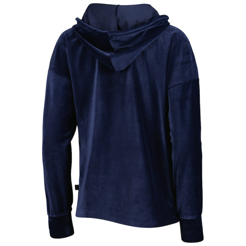 Atlanta Braves Touch Women's End Line Pullover Hoodie - Navy - MLB Discount