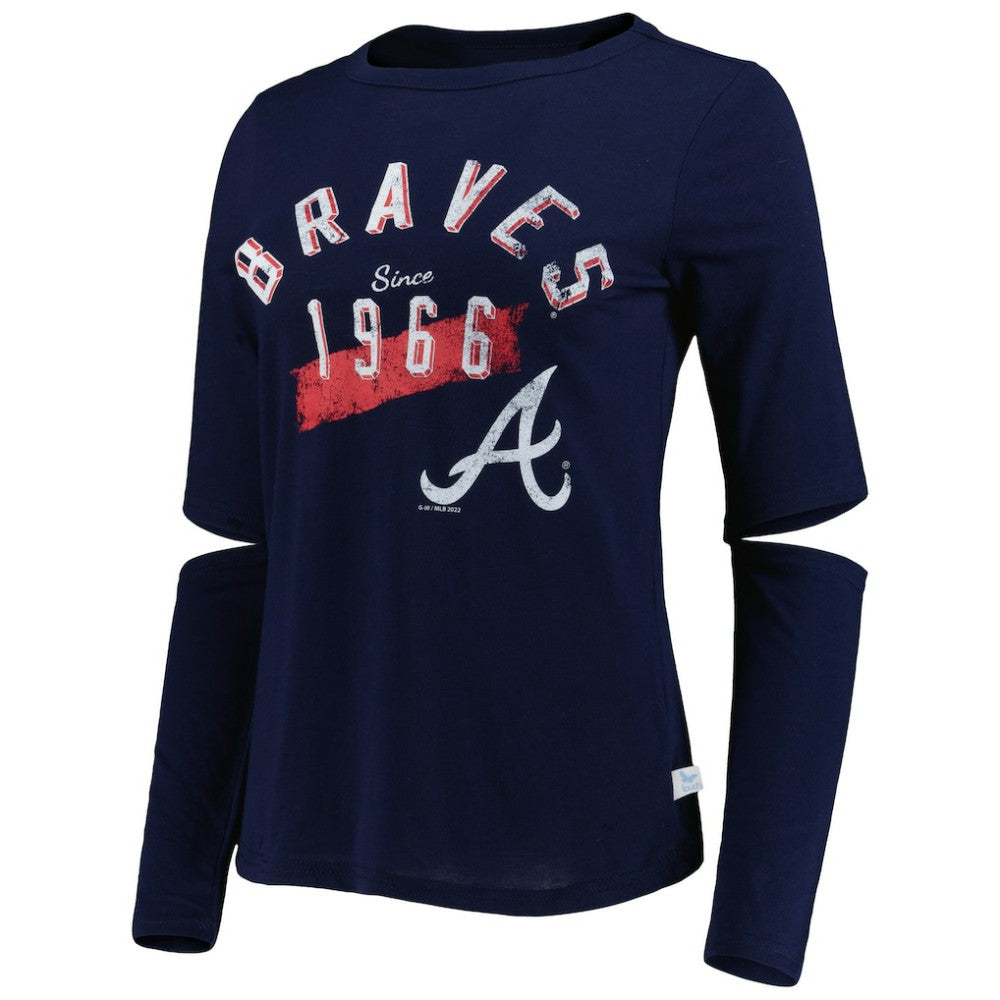 Atlanta Braves Touch Women's Formation Long Sleeve T-Shirt - Navy - MLB on Sale