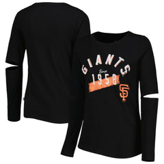 San Francisco Giants Touch Women's Formation Long Sleeve T-Shirt - Black - MLB Sale