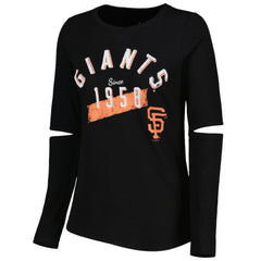 San Francisco Giants Touch Women's Formation Long Sleeve T-Shirt - Black - MLB Sale