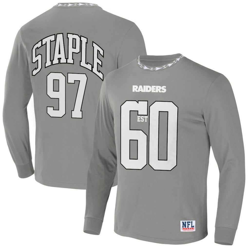 Las Vegas Raiders NFL x Staple Core Team Long Sleeve T-Shirt Gray