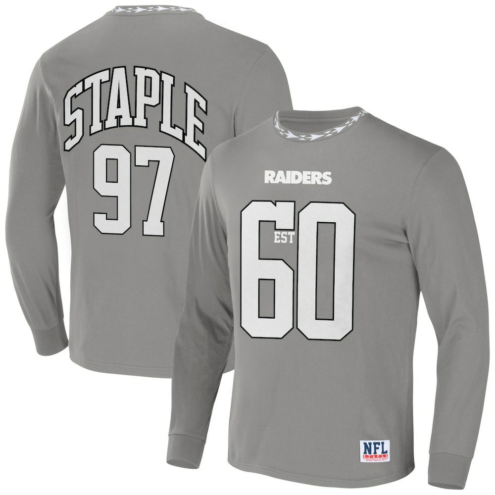 Las Vegas Raiders NFL x Staple Core Team Long Sleeve T-Shirt Gray