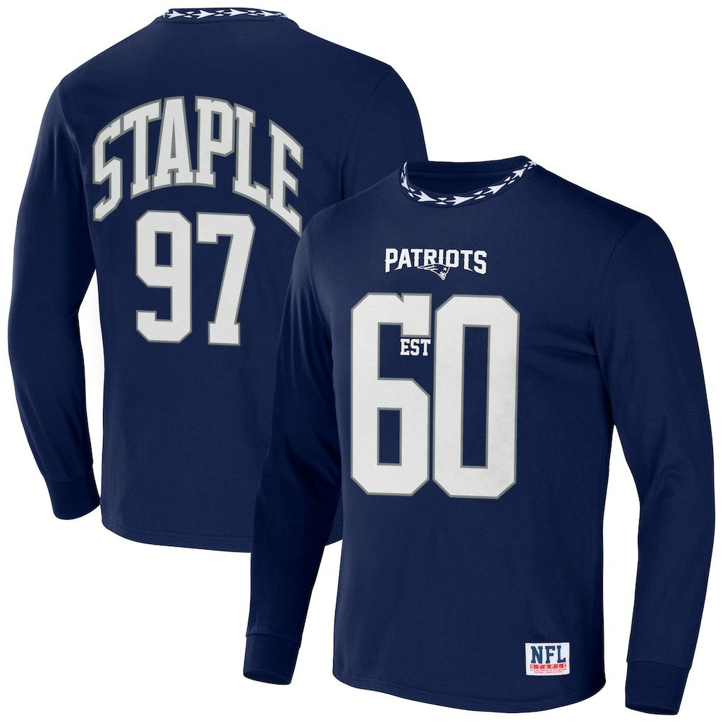 New England Patriots NFL x Staple Core Team Long Sleeve T-Shirt Navy