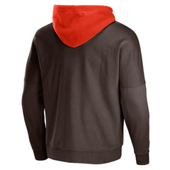 Cleveland Browns NFL x Staple Throwback Vintage Wash Pullover Hoodie Brown