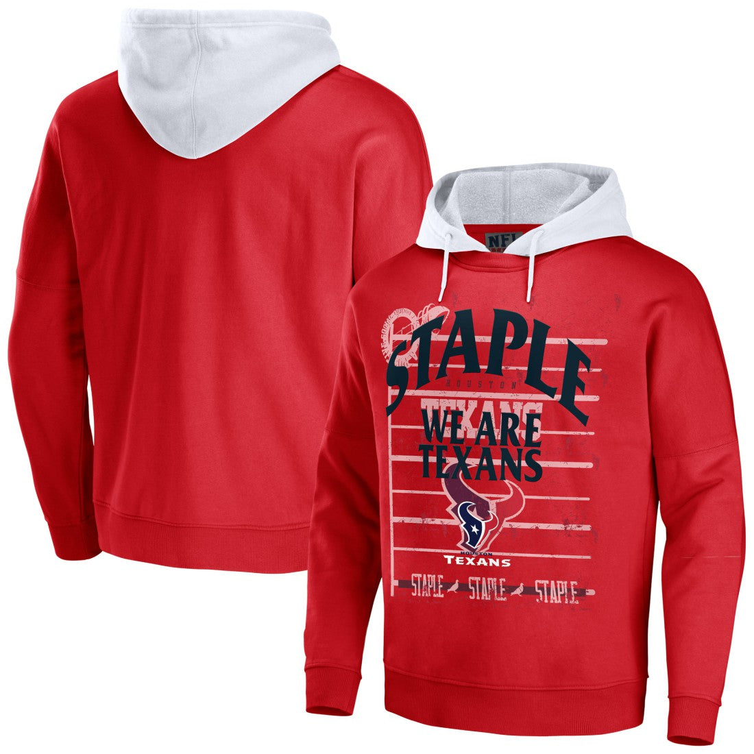 Houston Texans NFL x Staple Throwback Vintage Wash Pullover Hoodie Navy