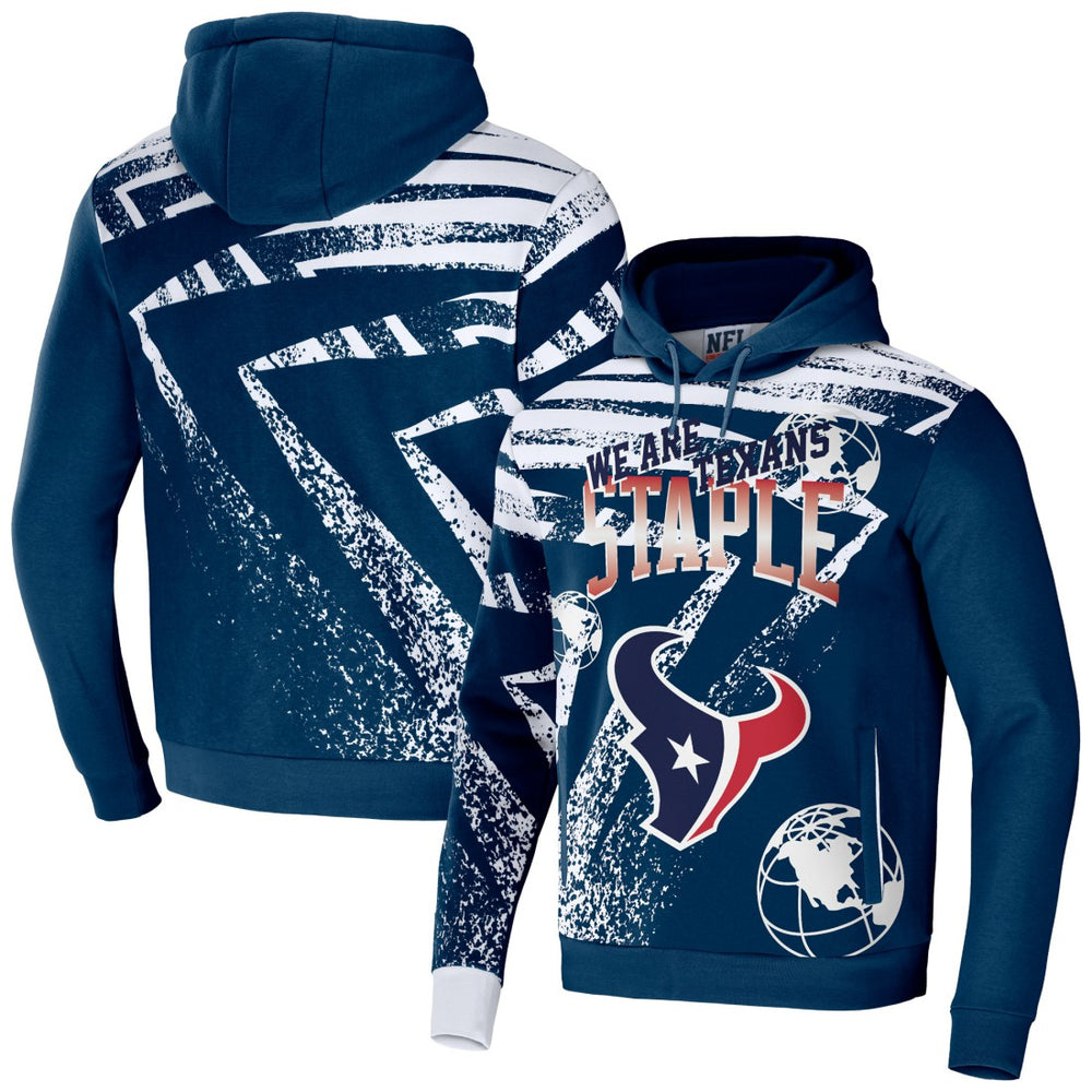 Houston Texans NFL x Staple All Over Print Pullover Hoodie Navy