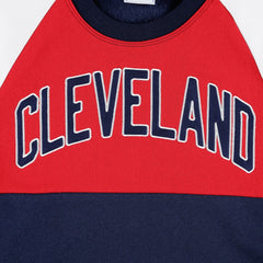 Cleveland Guardians Starter Women's Baseline Raglan Pullover Sweatshirt - Navy/Red - MLB Online