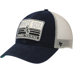 Chicago White Sox '47 Four Stroke Clean Up Trucker Snapback Hat - Black/Tan - 47 brand Discount