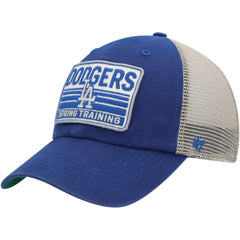 Los Angeles Dodgers '47 Four Stroke Clean Up Trucker Snapback Hat - Royal/Tan - 47 brand Discount