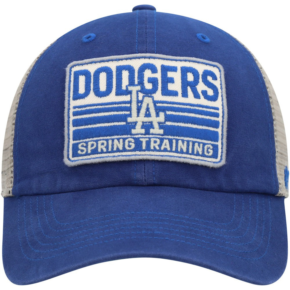 Los Angeles Dodgers '47 Four Stroke Clean Up Trucker Snapback Hat - Royal/Tan - 47 brand Discount