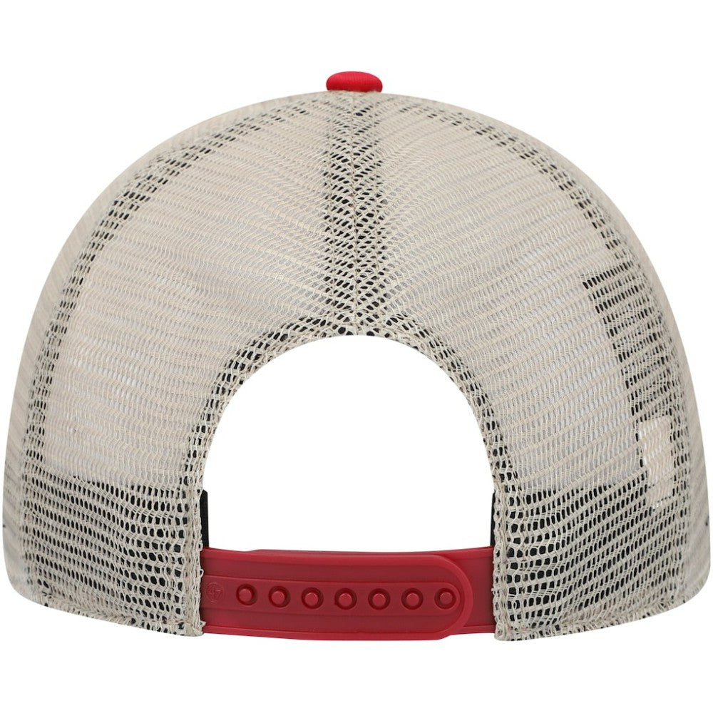 St. Louis Cardinals '47 Four Stroke Clean Up Trucker Snapback Hat - Red/Tan - 47 brand Lifestyle