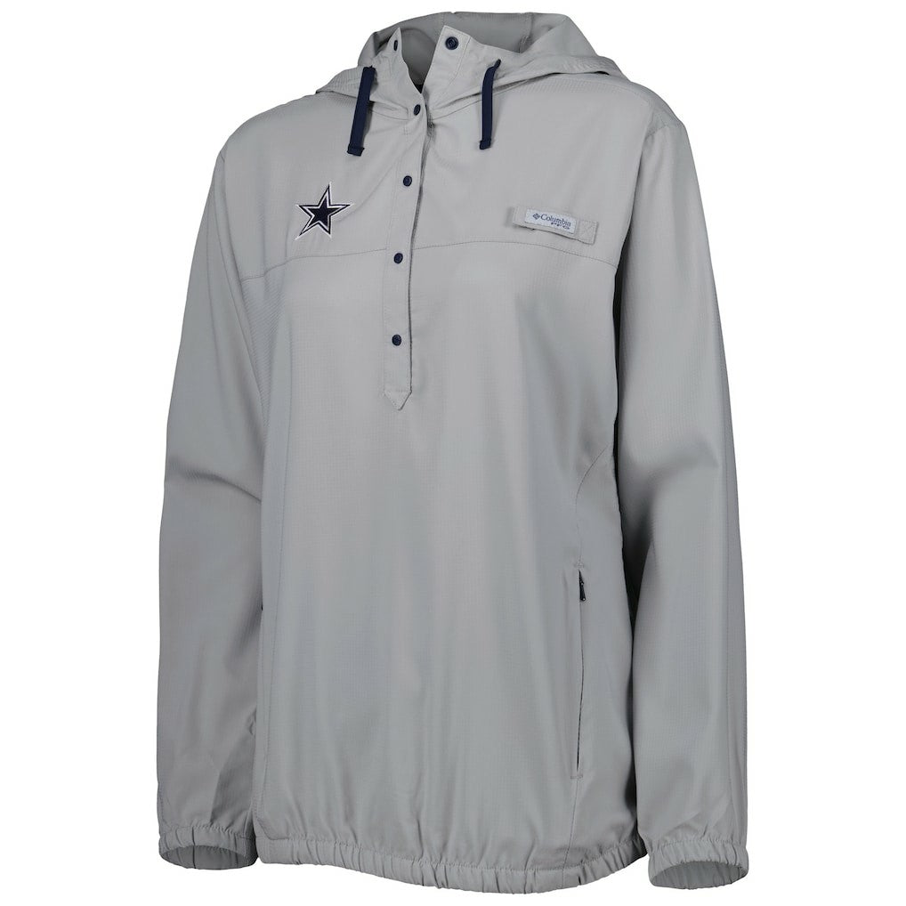 Columbia Dallas Cowboys Women's Tamiami Omni-Shade Pullover Hoodie Gray