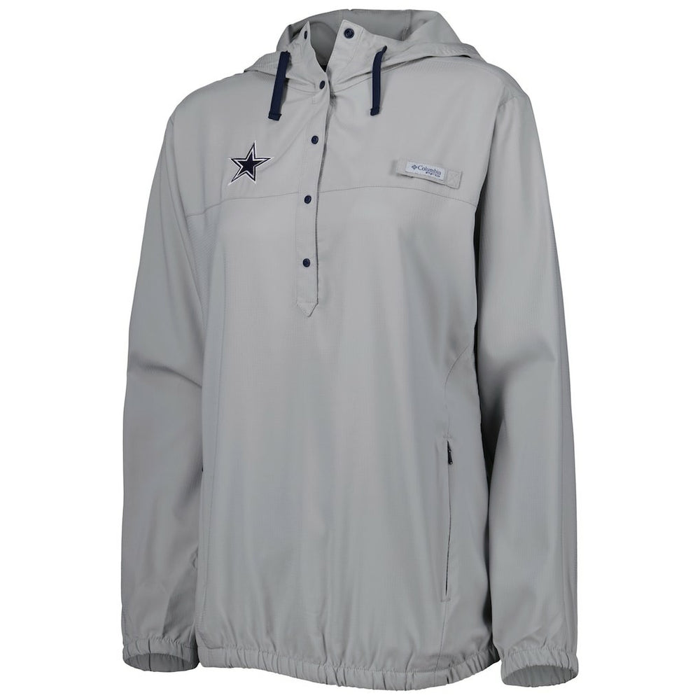 Columbia Dallas Cowboys Women's Tamiami Omni-Shade Pullover Hoodie Gray