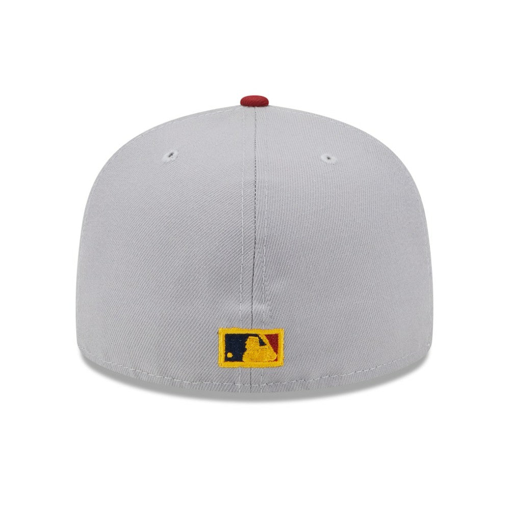 New York Yankees New Era World Series Champions Navy Undervisor 59FIFTY Fitted Hat - Gray/Red - New Era Lifestyle