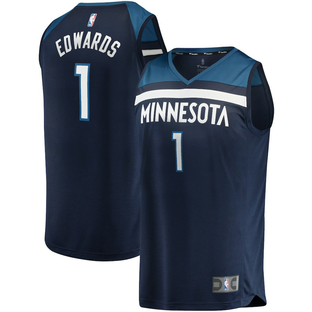 Anthony Edwards Minnesota Timberwolves 2021/22 Fast Break Replica Jersey Icon Edition Navy | Fanatics US