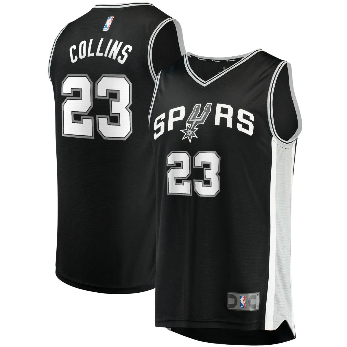 Zach Collins San Antonio Spurs Fast Break Replica Jersey Icon Edition Black | Fanatics for sale