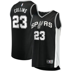 Zach Collins San Antonio Spurs Fast Break Replica Jersey Icon Edition Black | Fanatics for sale