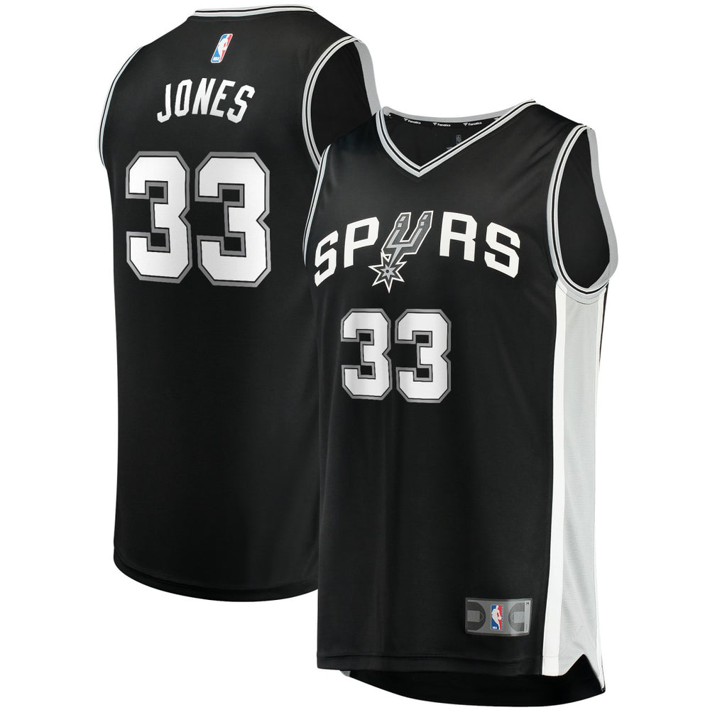 Tre Jones San Antonio Spurs Fast Break Replica Jersey Icon Edition Black | Fanatics Lifestyle