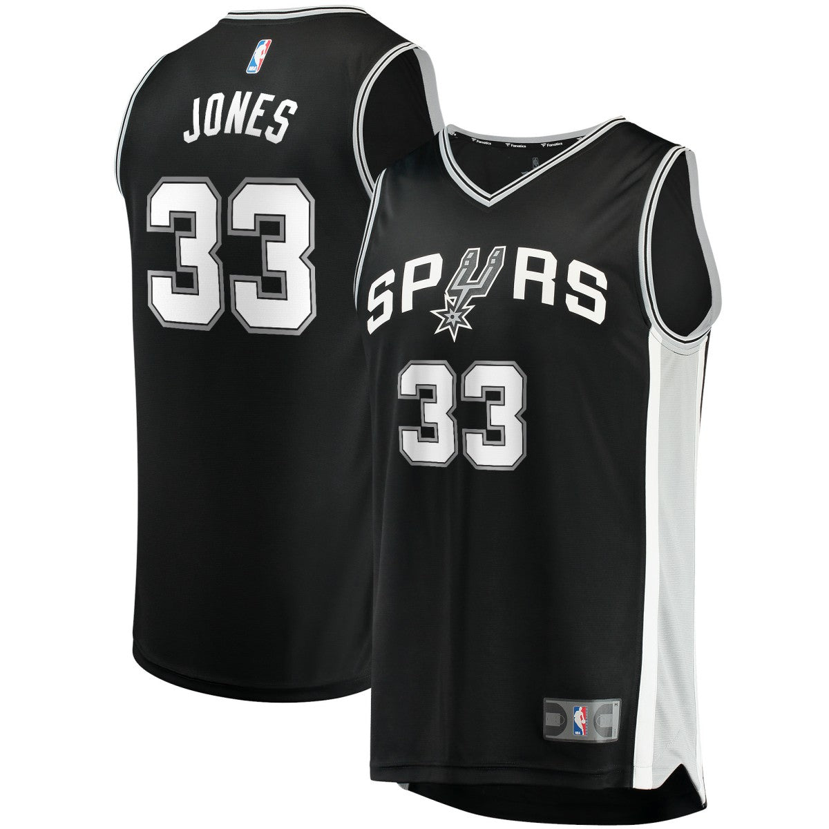 Tre Jones San Antonio Spurs Fast Break Replica Jersey Icon Edition Black | Fanatics Lifestyle
