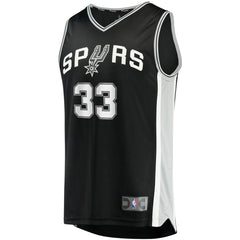 Tre Jones San Antonio Spurs Fast Break Replica Jersey Icon Edition Black | Fanatics Lifestyle