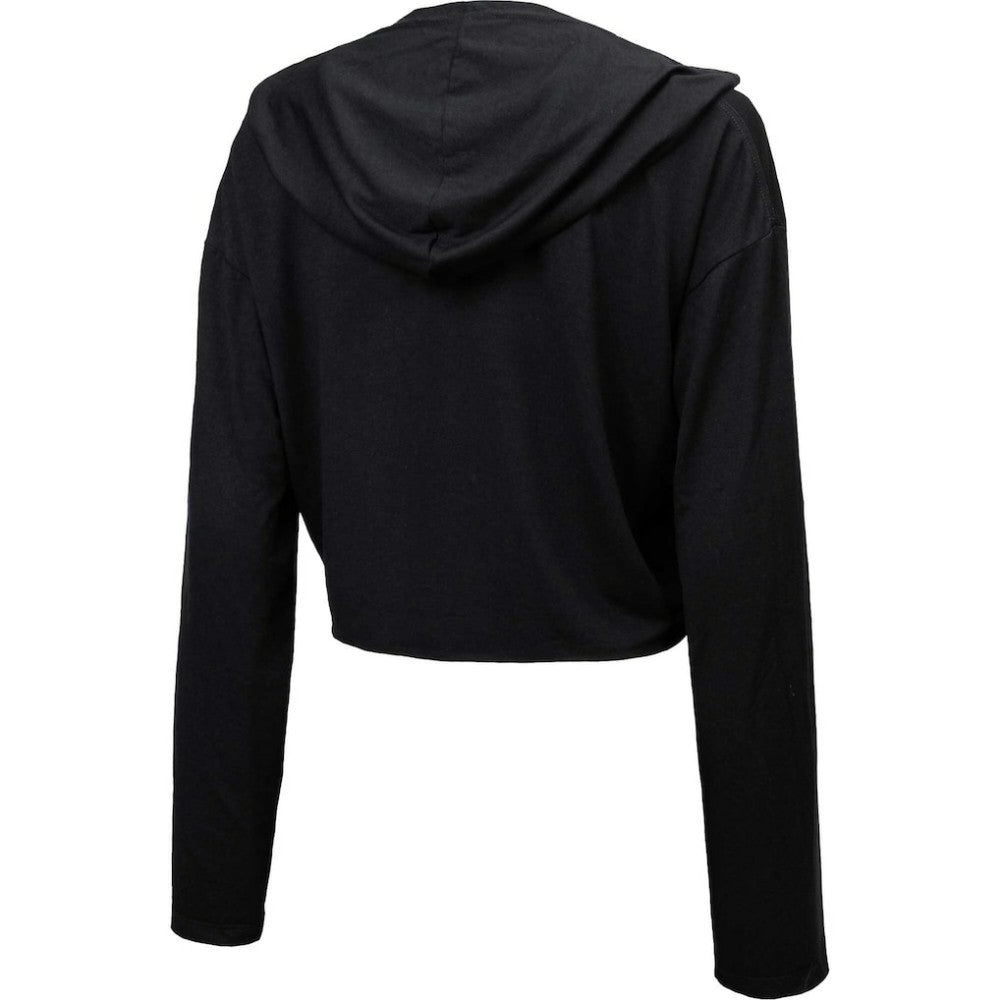 New York Yankees Majestic Threads Women's Leopard Cropped Hoodie - Black - MLB on Sale