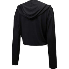 New York Yankees Majestic Threads Women's Leopard Cropped Hoodie - Black - MLB on Sale