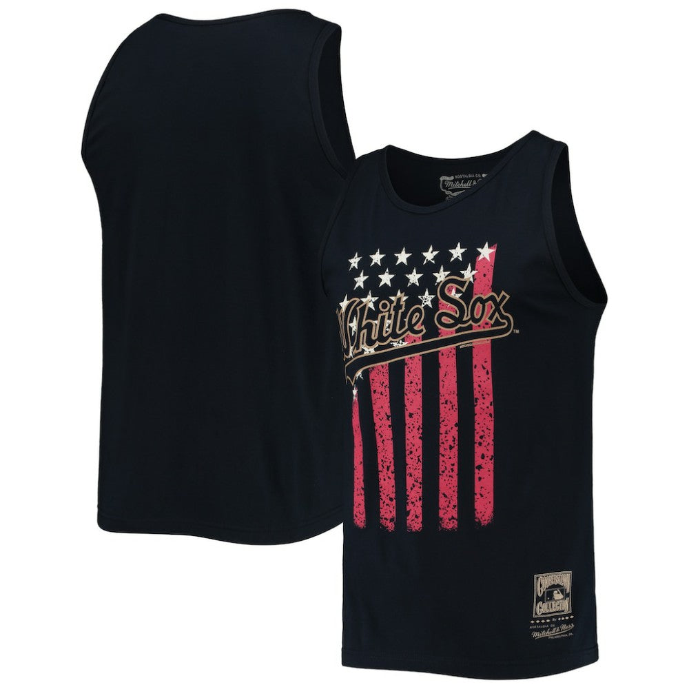 Chicago White Sox Mitchell & Ness Cooperstown Collection Stars and Stripes Tank Top - Navy - Mitchell & Ness Lifestyle